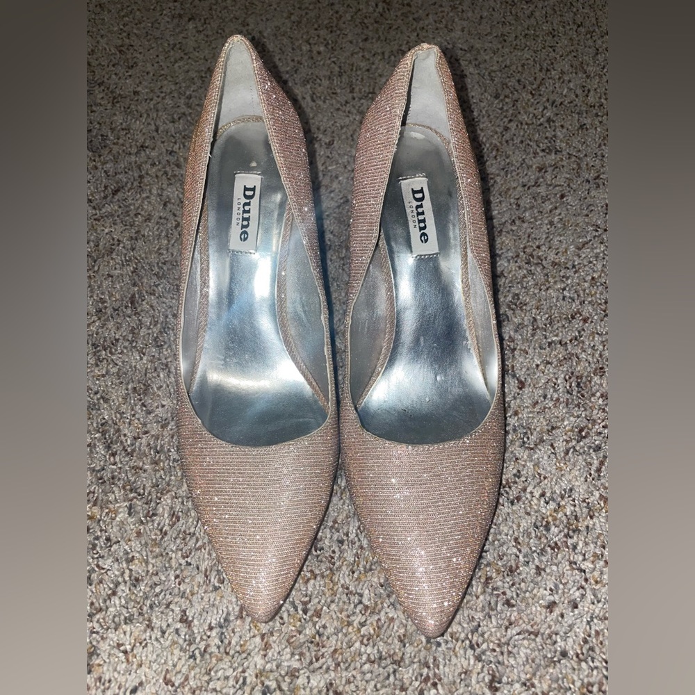 Womens sparkly champagne heels